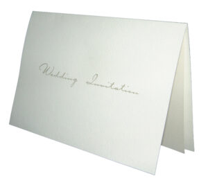 plain white formal wedding invitation