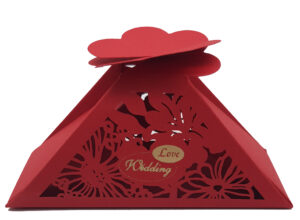 LC 009 Red Laser Cut Favour Box-0