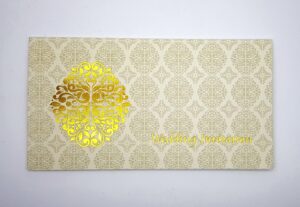 Foiled Golden Damask Design Wedding Invitation Card ABC 673 -4621