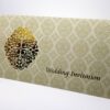 Foiled Golden Damask Design Wedding Invitation Card ABC 673 -0
