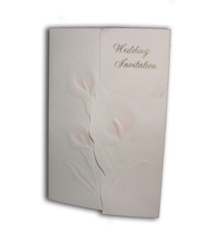 Pink Lilies Online Wedding Card
