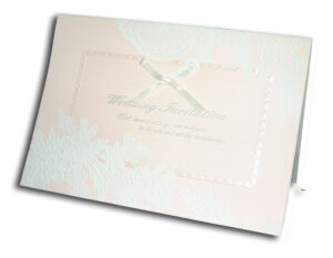 Wedding Invitation in Pink and White