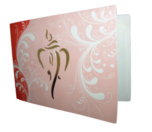 Indian invitation card in red