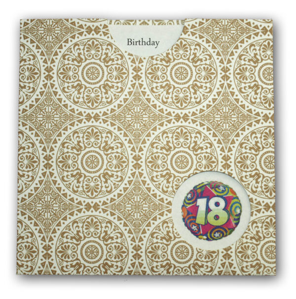 ABC 405 silver card with gold damask pattern-502
