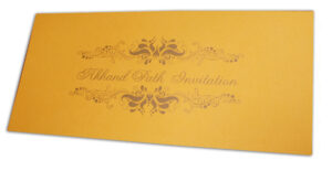Saffron akhand path invite card