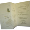 Folded gold butterfly wedding invitation Card Panache 2024-0