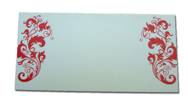 PL04 Magenta red flourish table place cards-1479