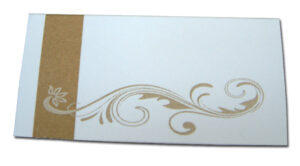 PL08 Gold flourish design table place card-1485