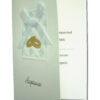 2010A Golden rings bands and white sheer bow reply cards-0