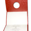 W0081 Red and gold embossed embroidery Marriage Invitation Cards-0