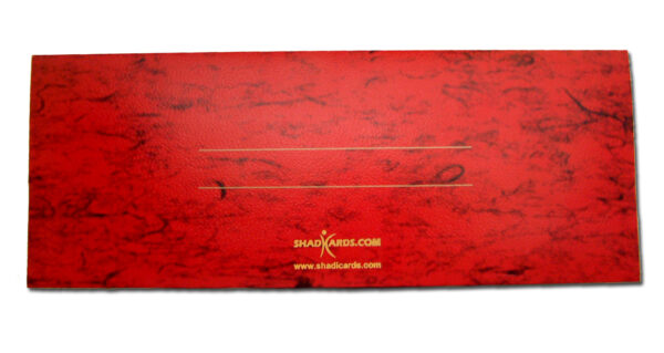 HW005 Bengali style crimson red diamante pocket wedding invitations-1520