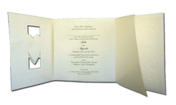 Cherish 2029W Forever together doves of love off white wedding invitations-204