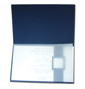 HW054 Navy Blue and silver paisley Indian invitations-0
