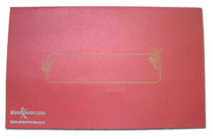 HW018 Indian design red wedding card letterpressed gold paisley-1538