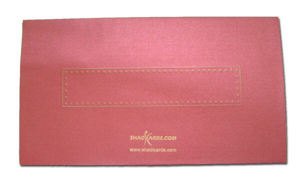T056I Maroon card and gold ribbon bow invitation-1554