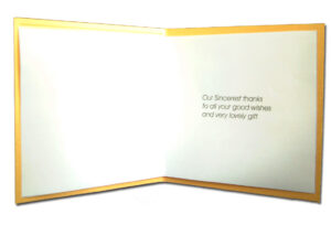 2036T Gold Thank You Cards for weddings or any occasion-245