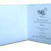 MND01B Cyan blue Henna pattern mehndi invitation card-0