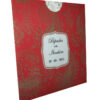 Asian wedding card in red and gold