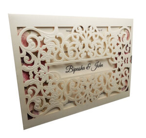 custom laser cut invitations in cream