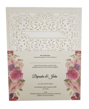 ivory laser cut wedding invitations