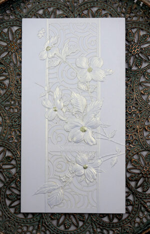 6010 Tender Elegance white lillies laser cut and embossed-7739