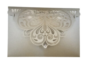 LC 7011 Silver Butterfly Pocket Invitation-3760