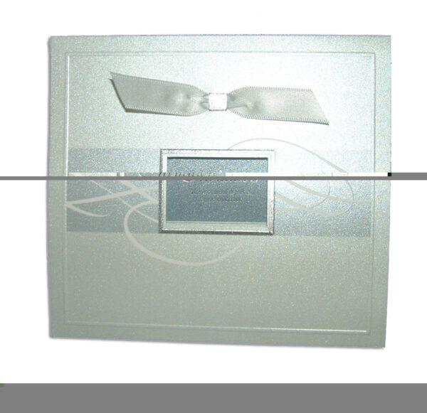 Panache 7006 Light Blue Accent Silver Foil Invitation-456