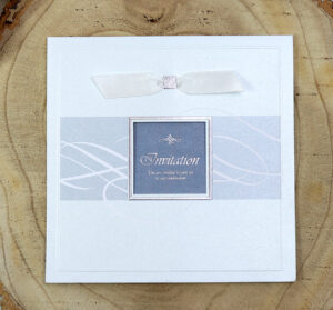 Blue and silver Invitation Cards