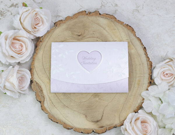 Inexpensive wedding invitations Embossed leaf wedding invitations
