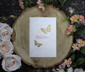 Pink wedding cards designs