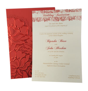 Shiny Red Rose Invitation LC 1015 -3354