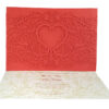 Red lasercut pocket invitation