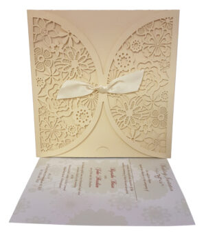 LC 8330 Delightful Gatefold Floral Pocket Invitation-3412