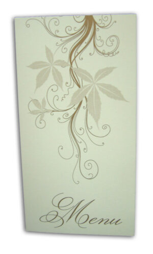 ABC 429 Elegant white and gold brown party table menus-1422