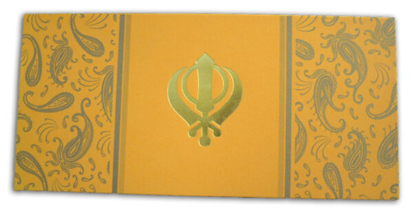 Sikh Punjabi traditional Khanda Party invitation card | Shadicards.com