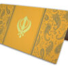 Orange Saffron Paisley design Sikh party invitation cards template