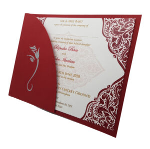 Desi Wedding Invitation in red