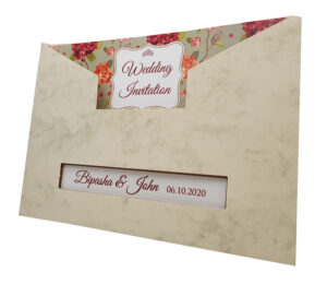 Marble Pocket Floral Invitation ABC 518 -1396