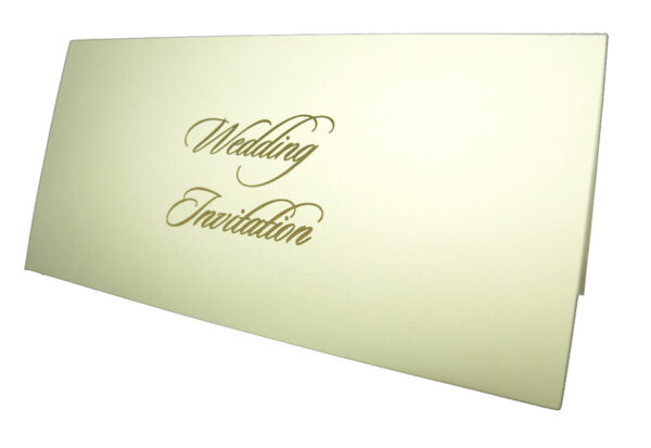 ABC 582 simple plain cream folded Wedding Invitation-0