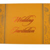 Oraneg and saffron paisley design wedding invitation