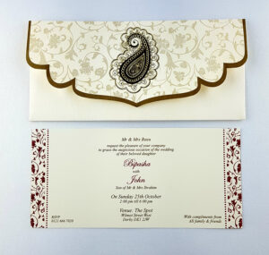 ABC 597 Paisley Pocket Wedding Invitation-4940