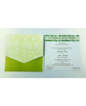 ABC 601 Mint green floral pocket party invitations-4990