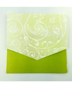 ABC 601 Mint green floral pocket party invitations-4991
