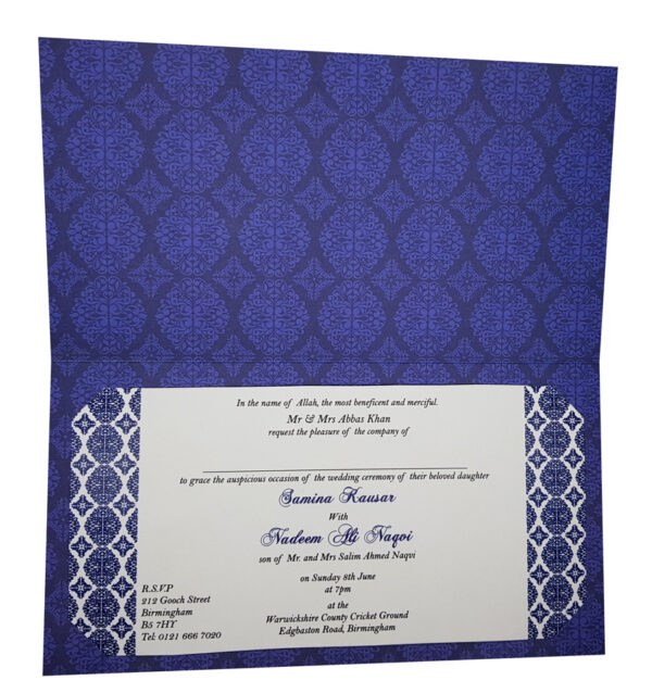 Blue Islamic Invitation Card