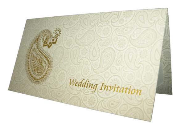 ABC 730 Asian Paisley background Foiled Invitation-0