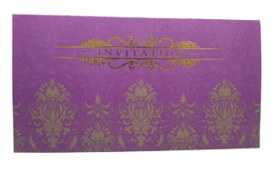 Purple and gold Party invitation card