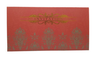 front view Red Party invitation shadicards.com