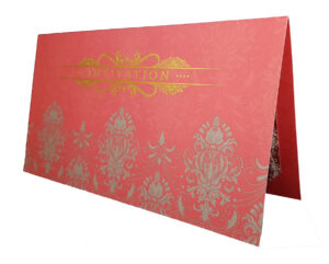 Side view Red Invitation design card