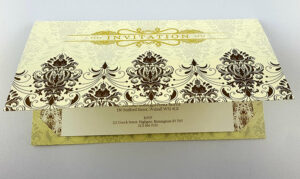 Cream Indian Wedding Invitation card