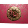 Nikah wedding invitation in pink with Arabic Calligraphy